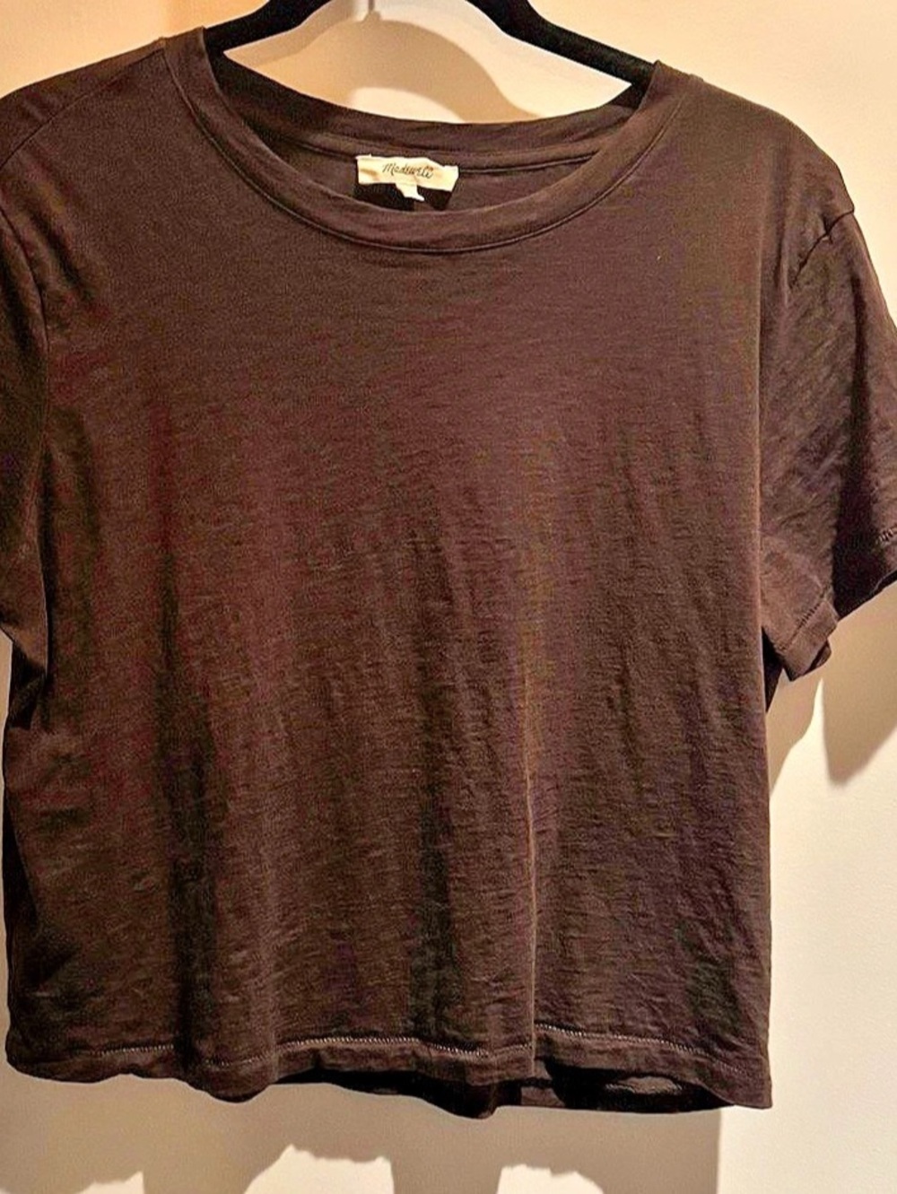 Madewell Short Sleeve Tee in Brown- size medium